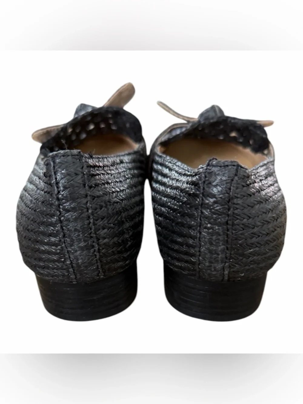 Bandolino Black Woven Loafer with‎ Bow Accent